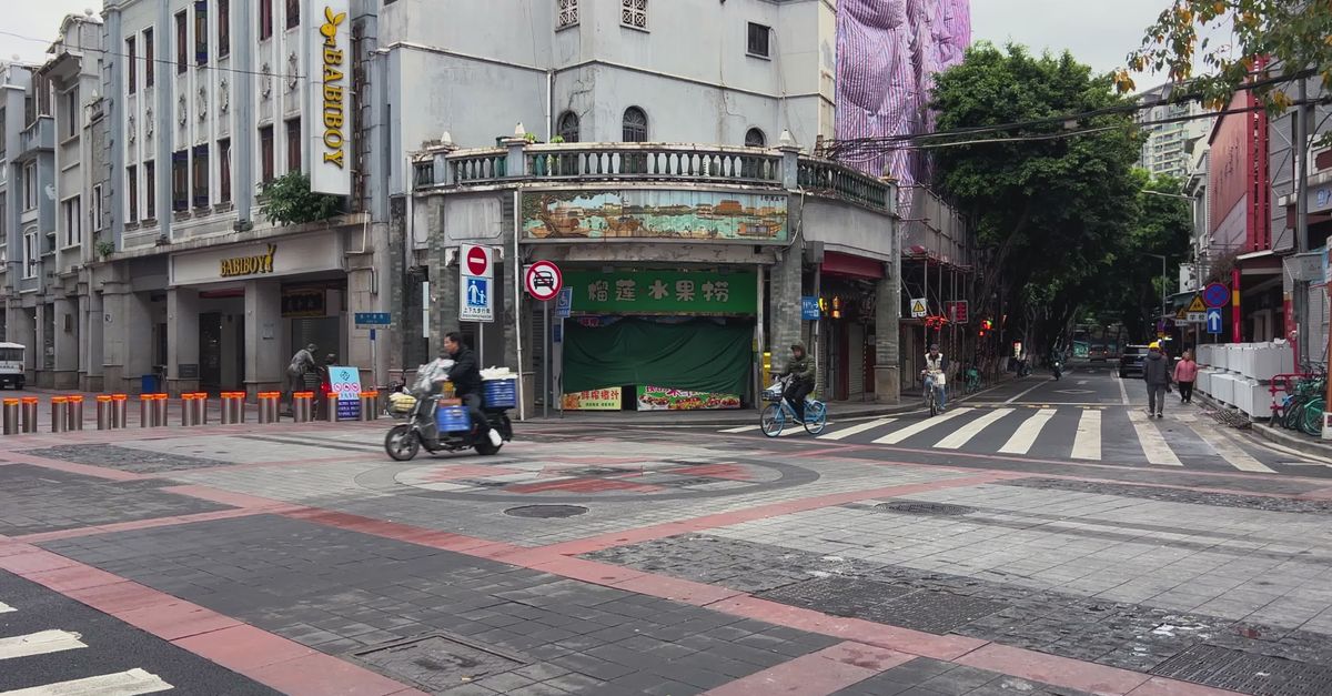 Bustling Street In Guangzhou Daytime Scene Free Stock Video Footage bustling-street-in-guangzhou-daytime-scene-free-stock-video-footage