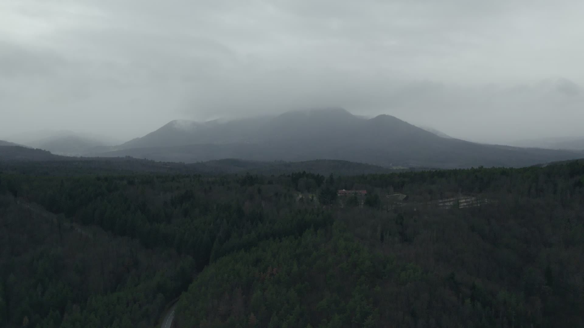 Aerial View of Misty Mountain Forest Landscape Free Stock Video Footage ...