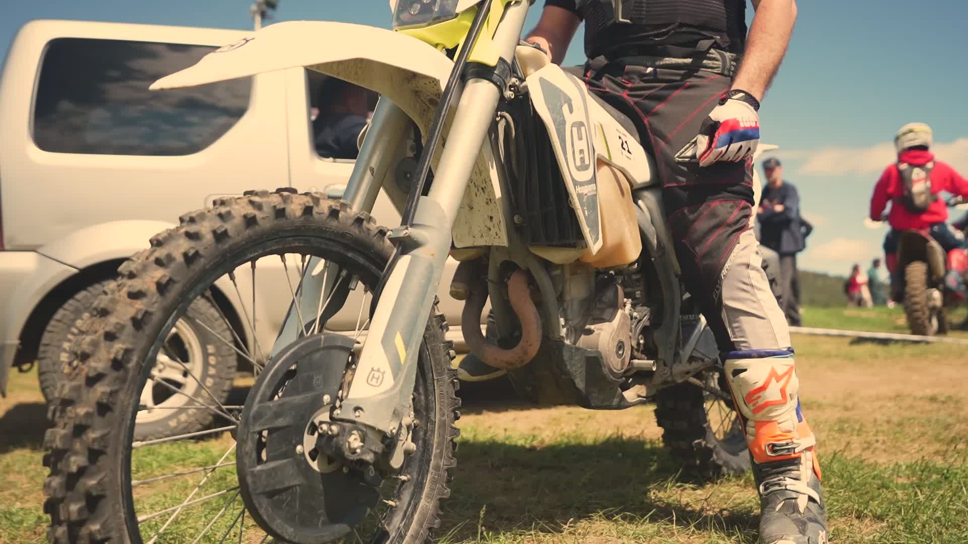 Motocross Rider Prepares for Off-Road Adventure Free Stock Video ...