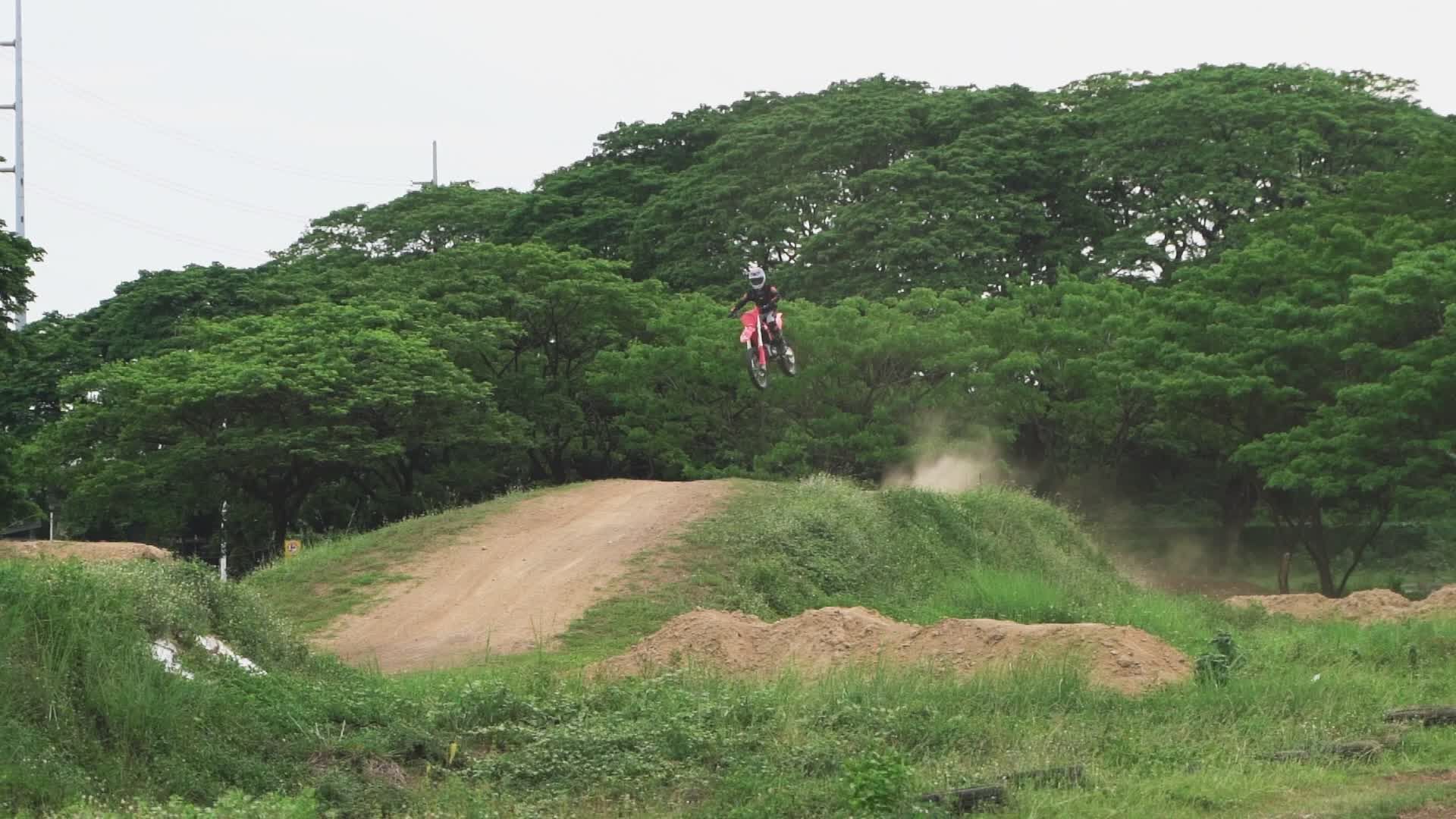 Adventurous Off-Road Motorbike Jumping Free Stock Video Footage ...