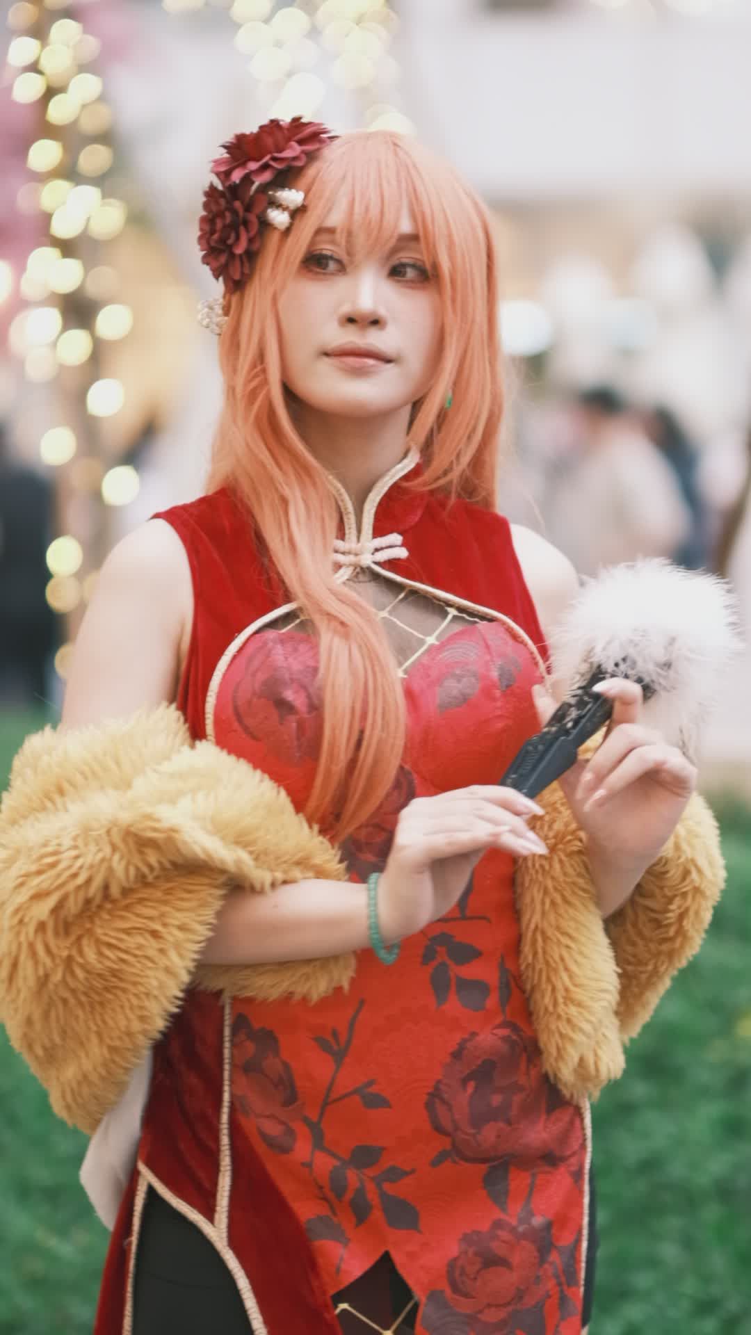 Elegant Cosplayer in Vibrant Costume at Event Free Stock Video Footage ...