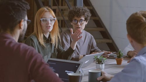 Group Of People In A Business Meeting