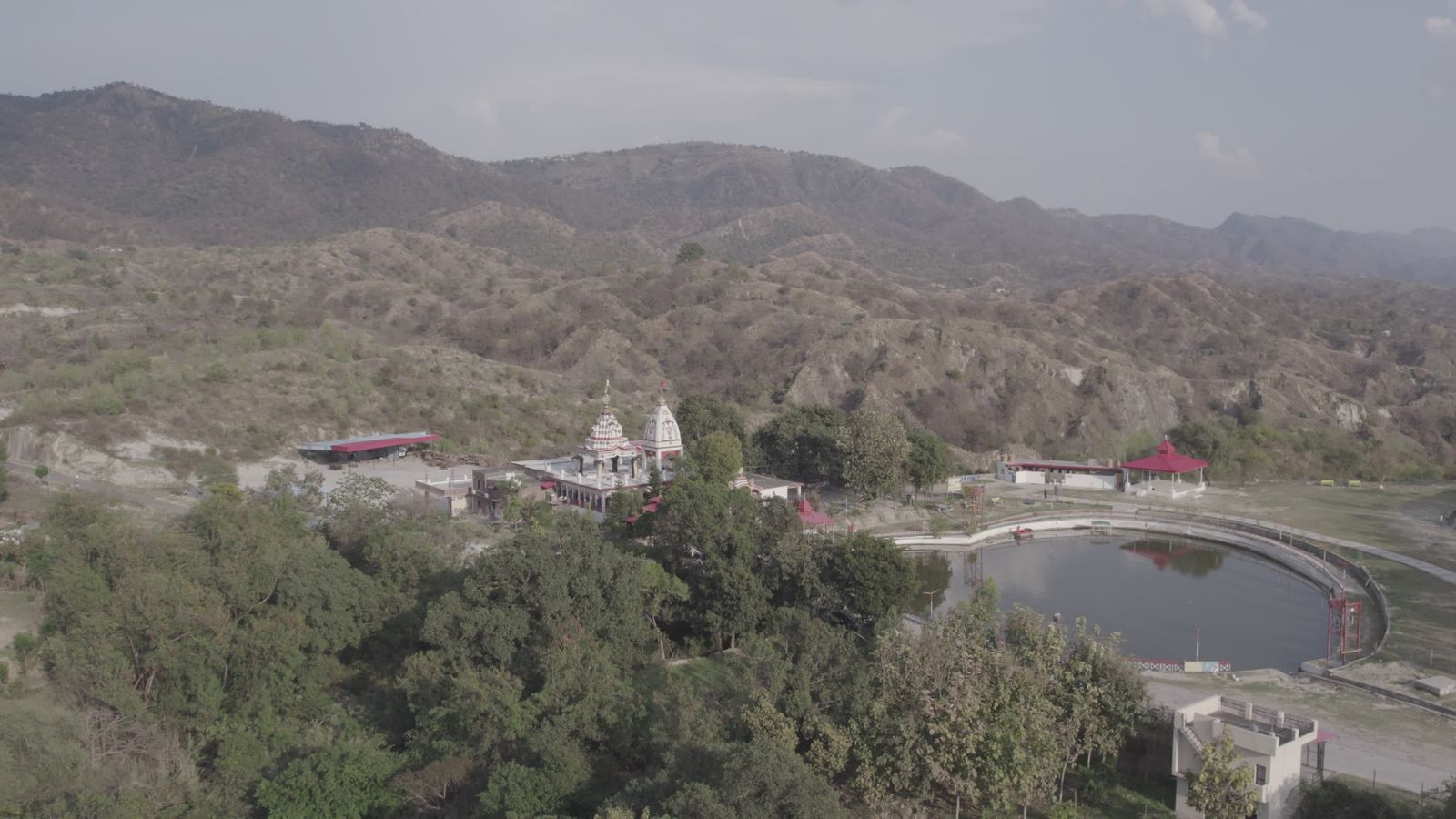 Aerial View of Hindu Temple in Indian Hills Free Stock Video Footage ...