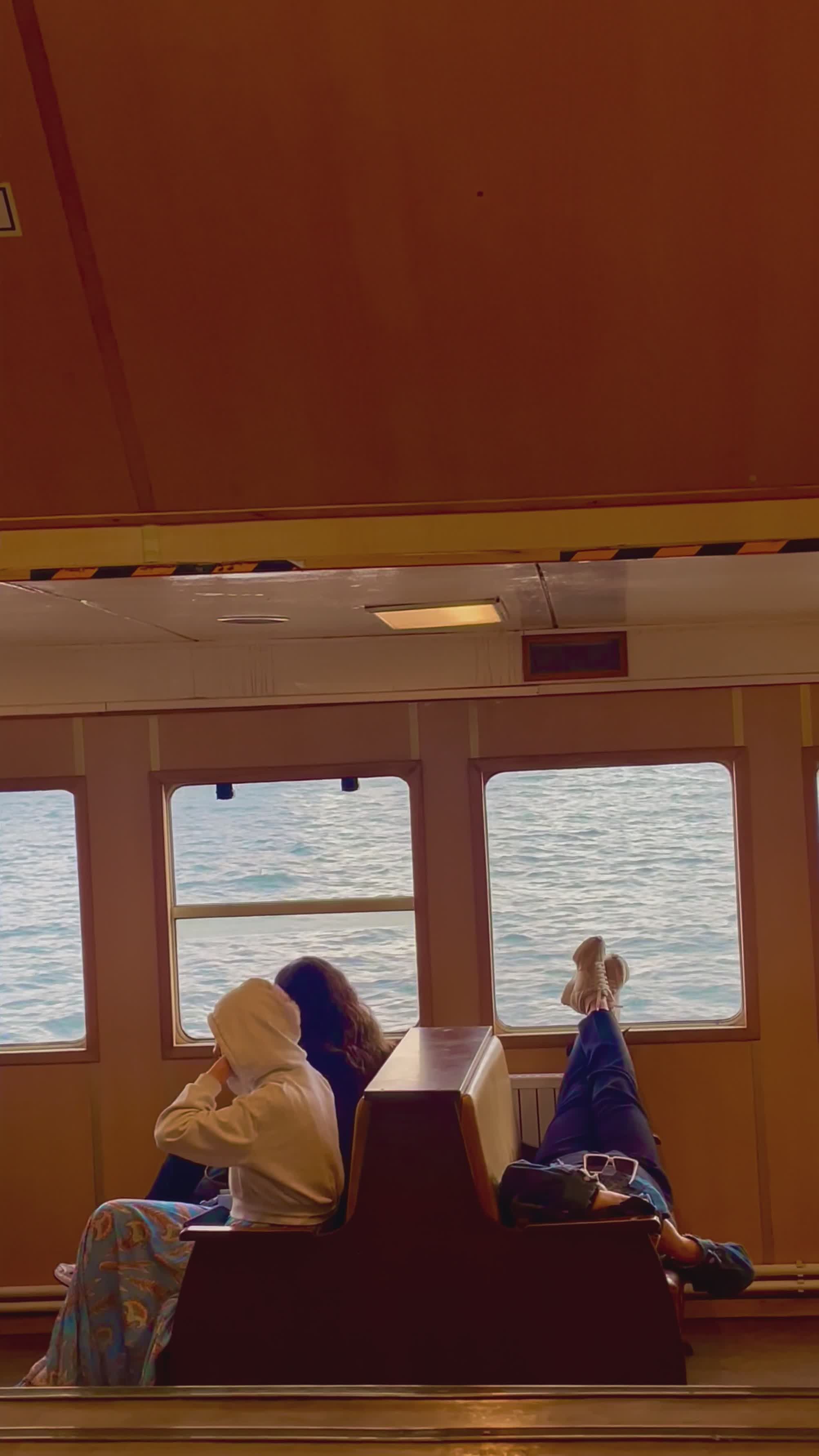Relaxing Ferry Ride with Scenic Sea View Free Stock Video Footage ...