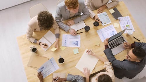 A Group Of People Having A Business Meeting