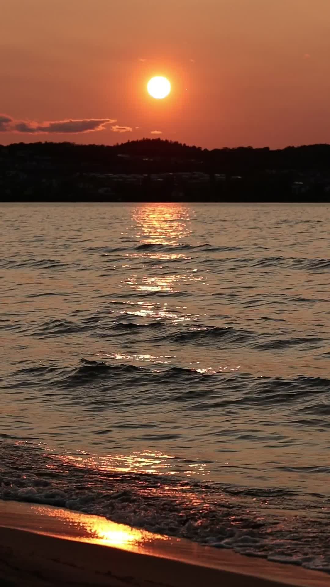 Serene Sunset Stroll by the Waterfront Free Stock Video Footage ...
