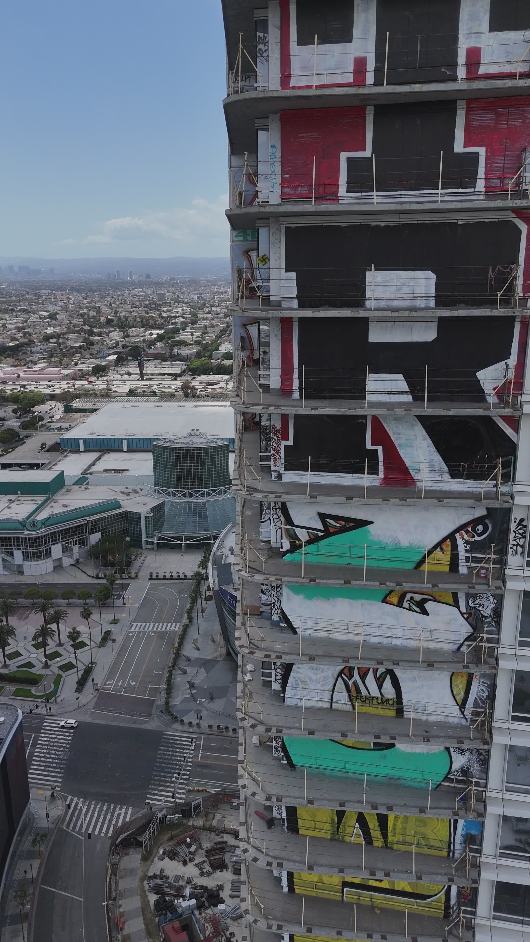 Aerial View of Crypto.com Arena Downtown Free Stock Video Footage,  Royalty-Free 4K & HD Video Clip