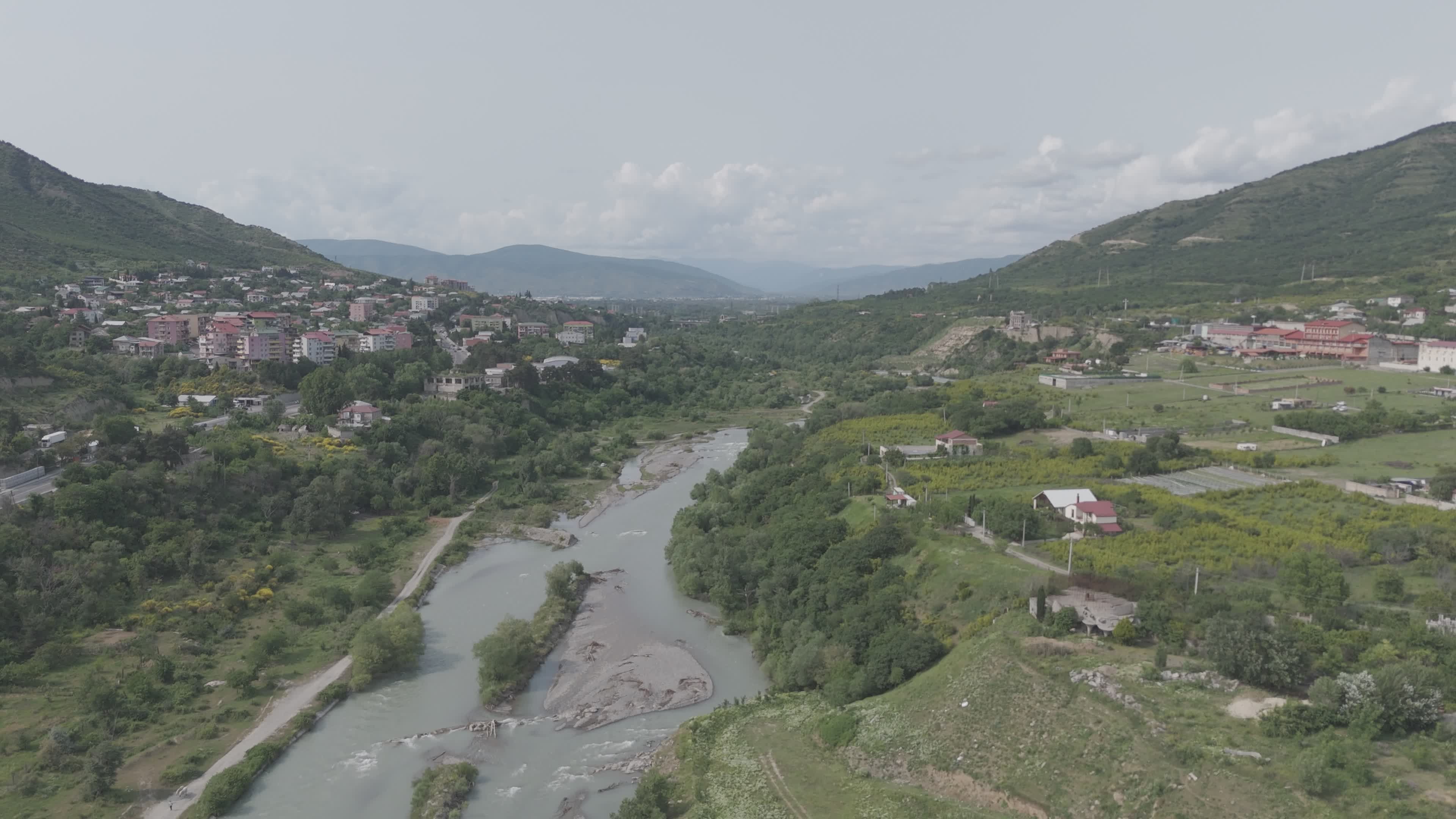 Breathtaking Aerial View of Georgian Landscape Free Stock Video Footage ...
