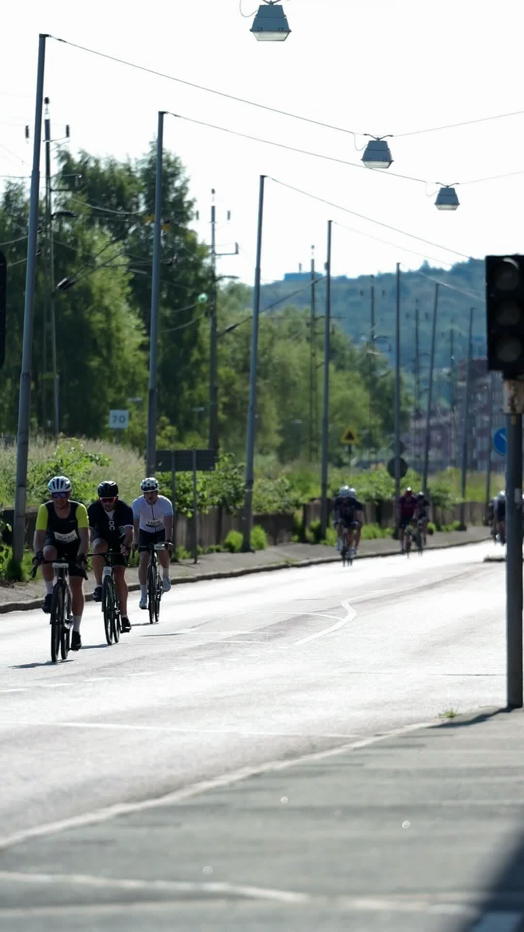 Cyclists Compete in Sunny Urban Race Free Stock Video Footage, Royalty ...