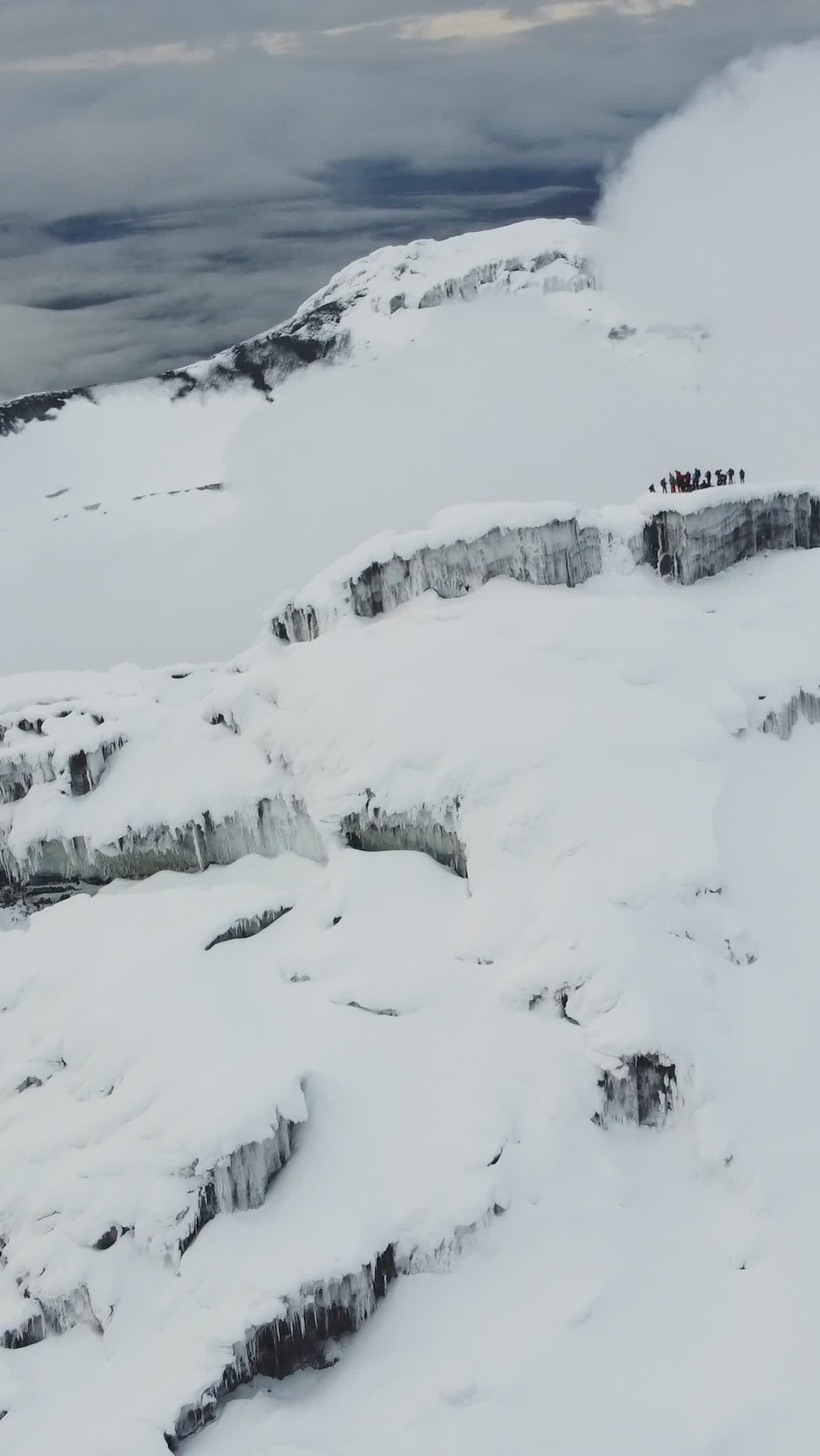 Breathtaking Aerial View of Snowy Mountain Free Stock Video Footage ...