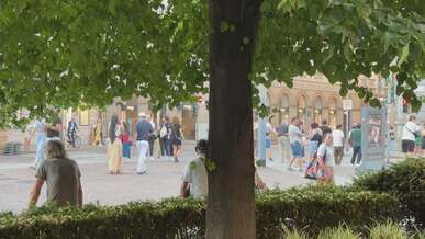 vibrant piazza del duomo milan in summer