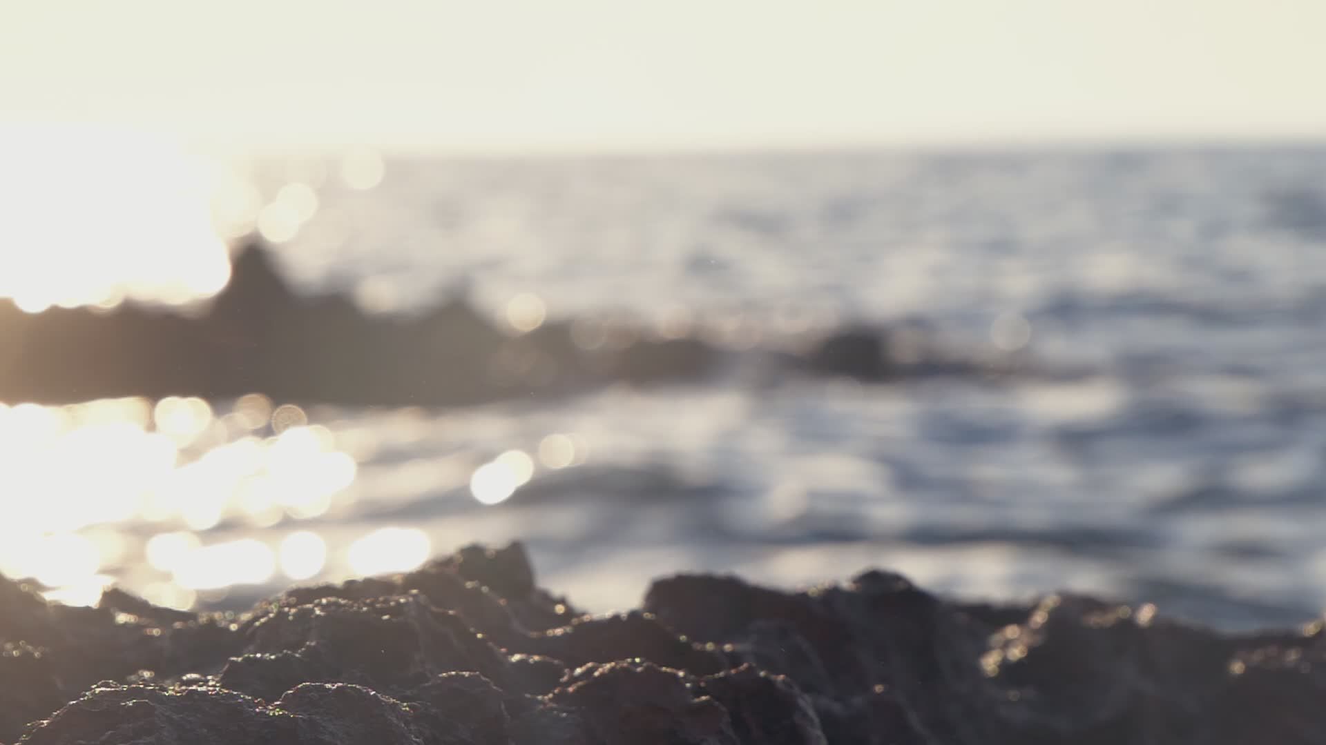 Dynamic Ocean Waves Crashing on Rocky Shore Free Stock Video Footage ...