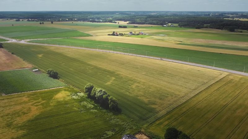 Aerial View of Lush Green Fields in Summer Free Stock Video Footage ...