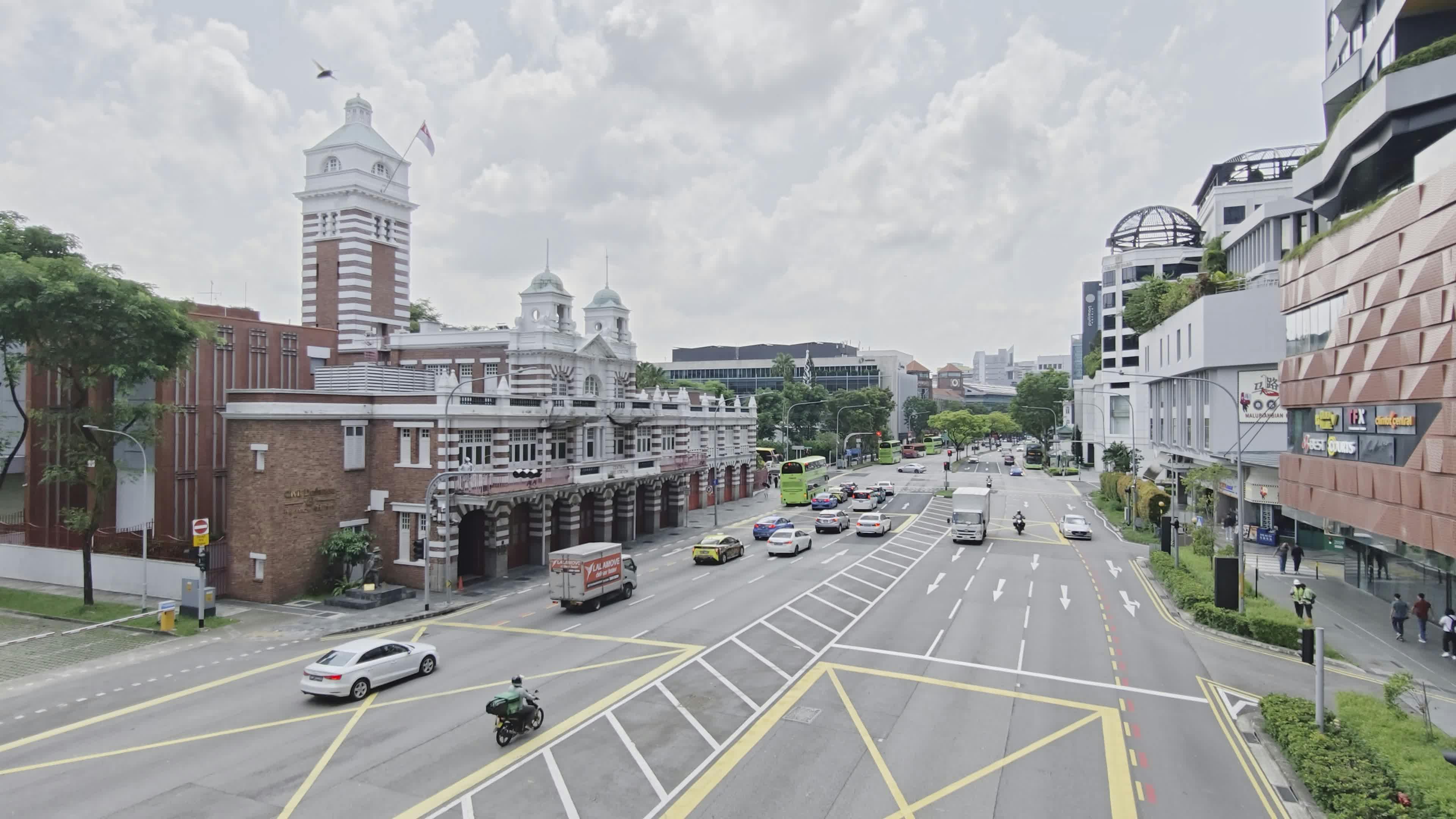 Busy Urban Intersection in Bright Daylight Free Stock Video Footage ...