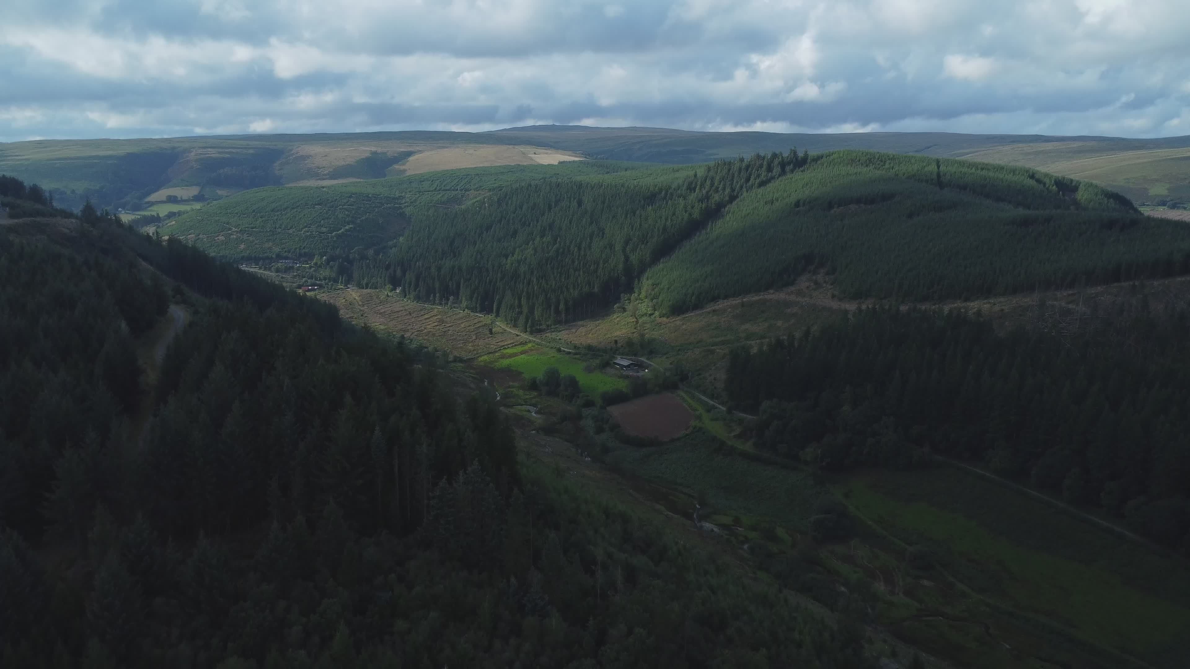 Majestic Aerial View of Lush Green Hills Free Stock Video Footage ...