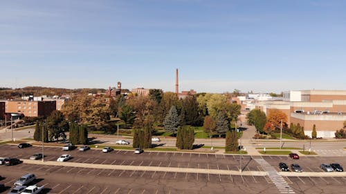 Drone Footage Of A Park In The City