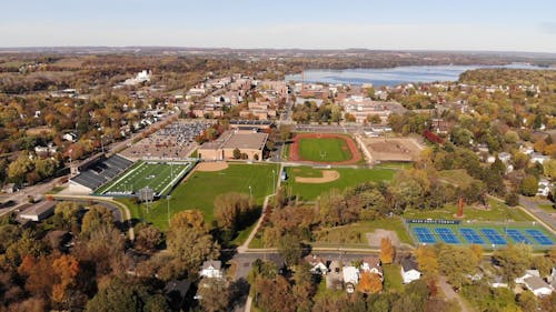 Aerial View Of A School Ground 