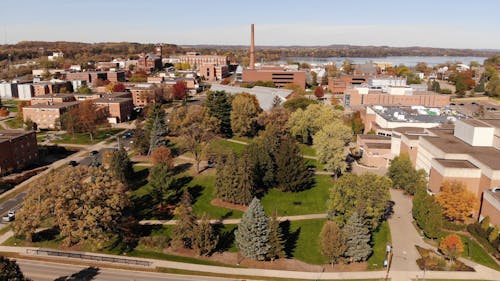 Aerial Shot Of The University Of Wisconsin Grounds