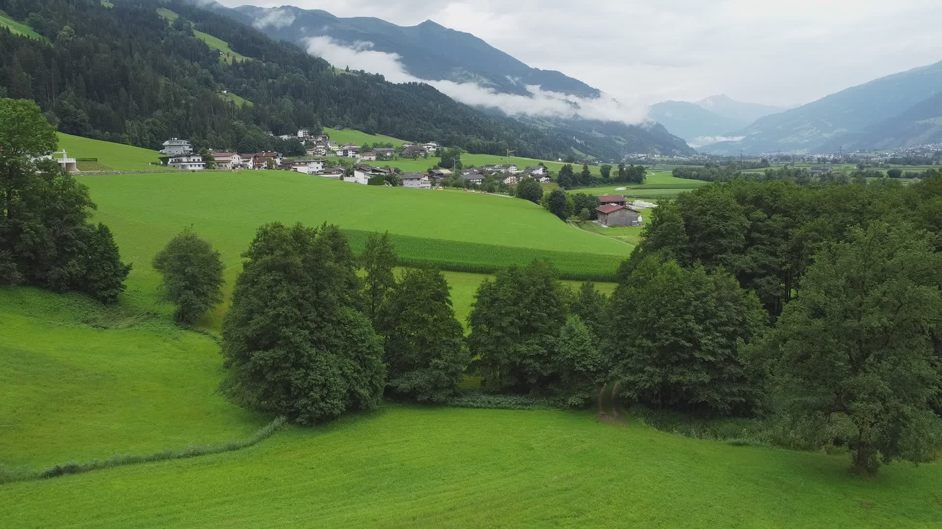 Scenic Aerial View of Lush Green Countryside Free Stock Video Footage ...