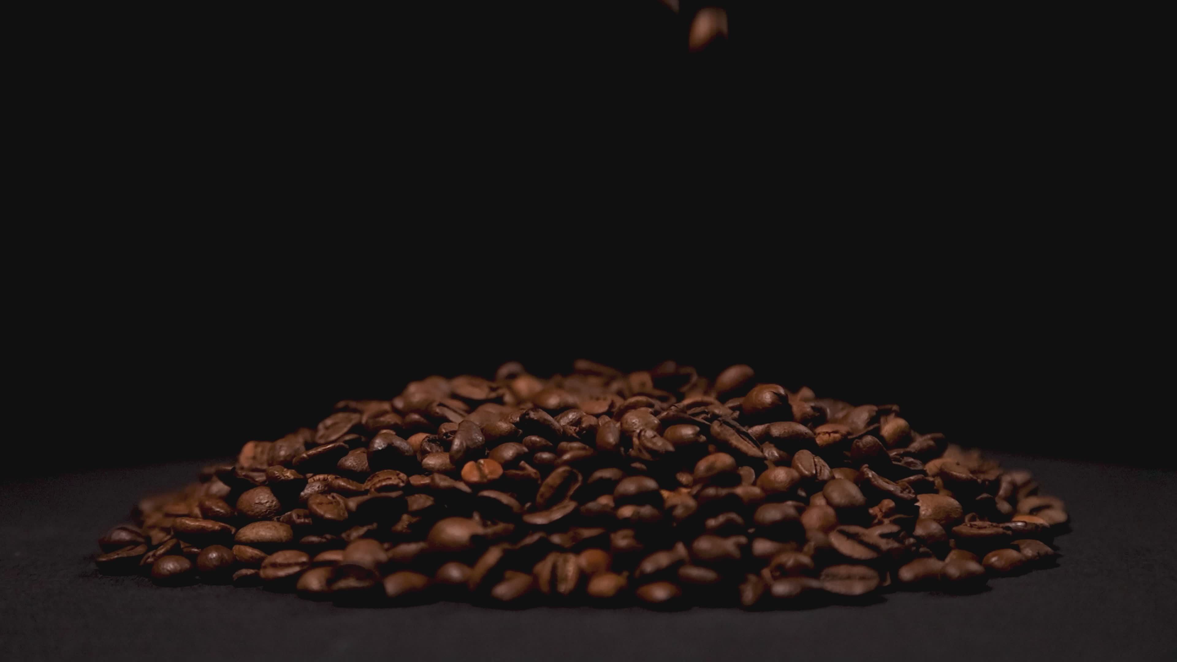 coffee beans falling in dark ambience 32896425 — free pexels stock footage