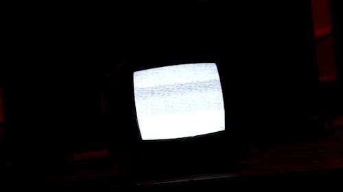 Statyczny Obraz Na Starym Ekranie Telewizora