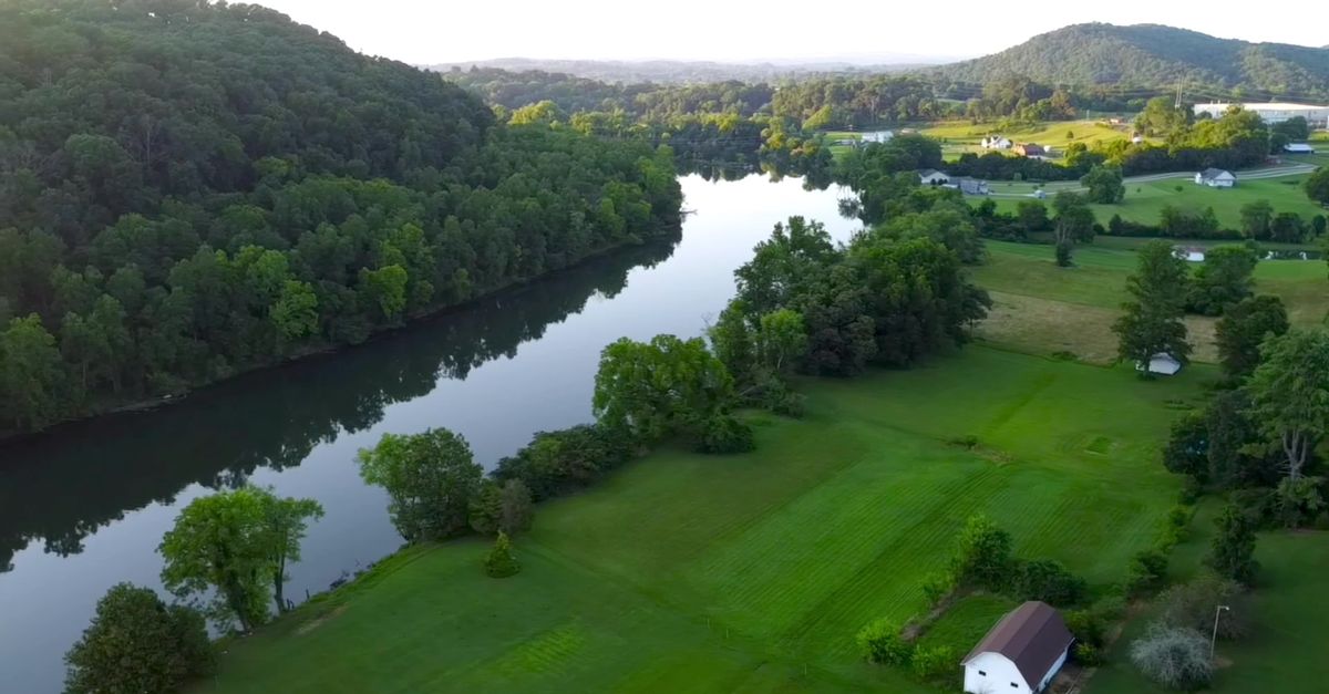 Tennessee Rios Vista Aérea Del Paisaje Del Río Tennessee · Vídeo de stock gratuito