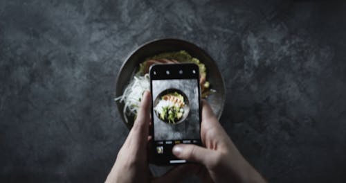 Person Taking Photo Of A Dish 