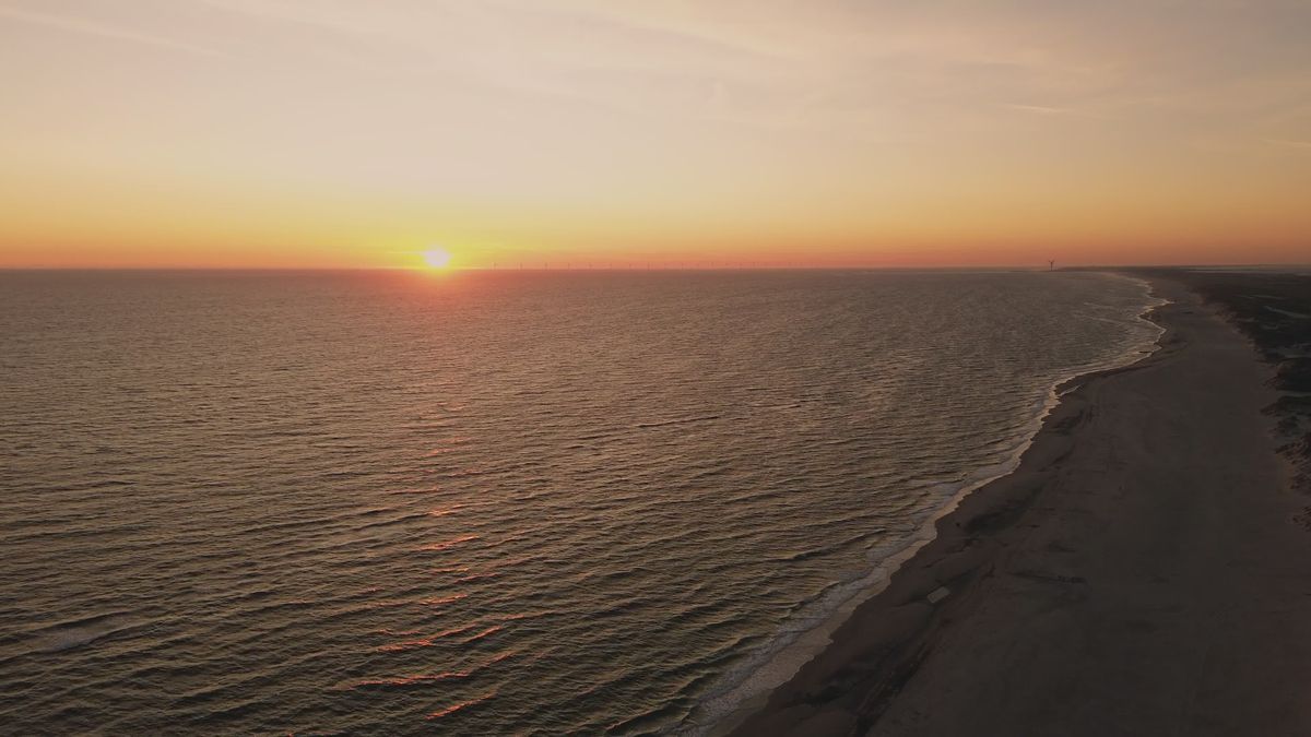 Drone View of a Beach at Sunset Free Stock Video Footage, Royalty-Free ...