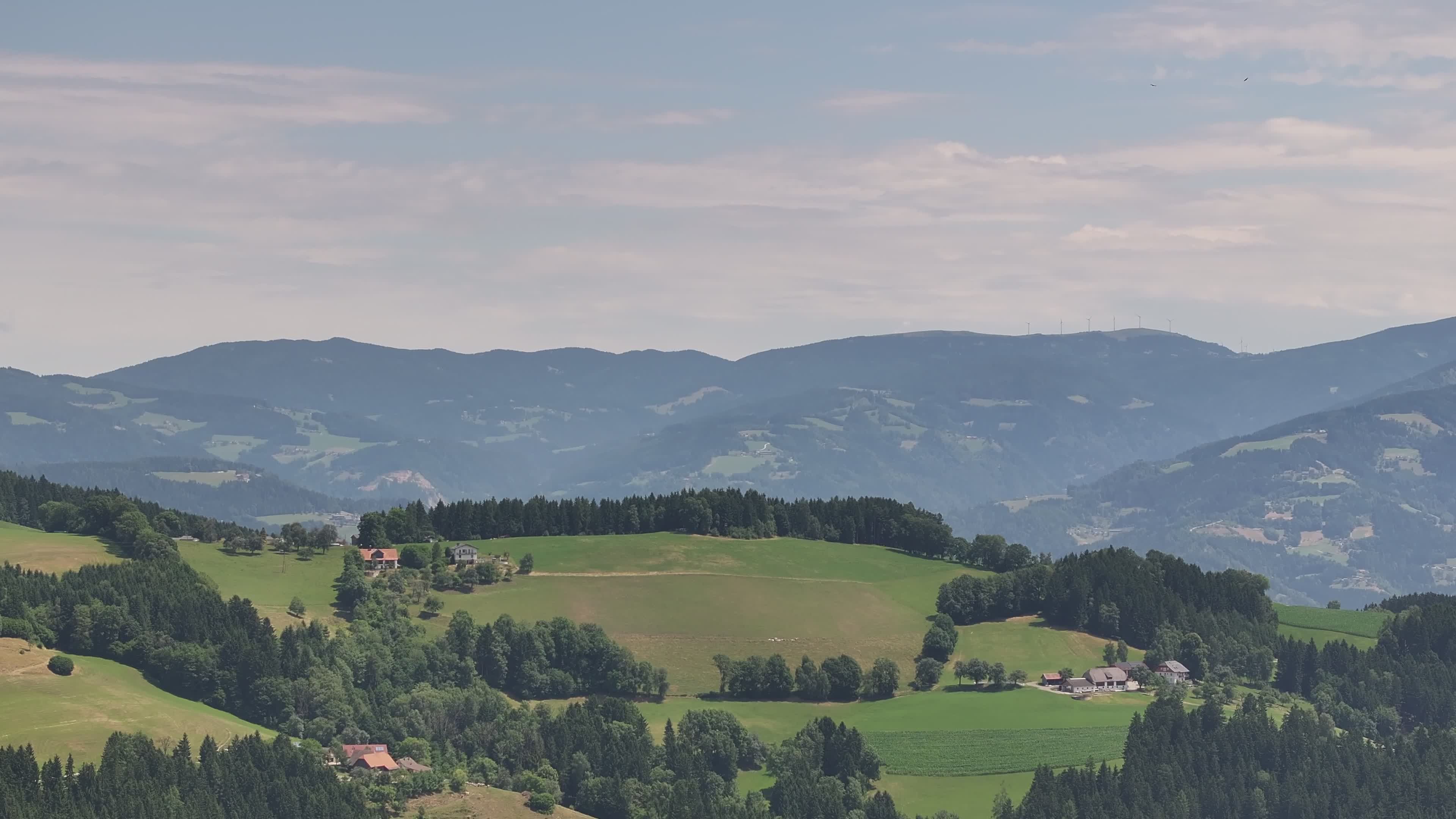 Scenic Aerial View of Lush Green Hills Free Stock Video Footage ...