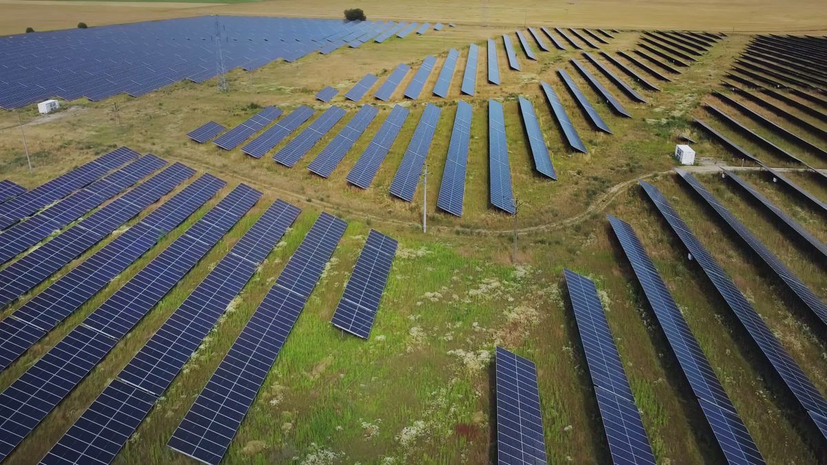 Alternative energy. Large power plants drone Free Stock Video Footage ...