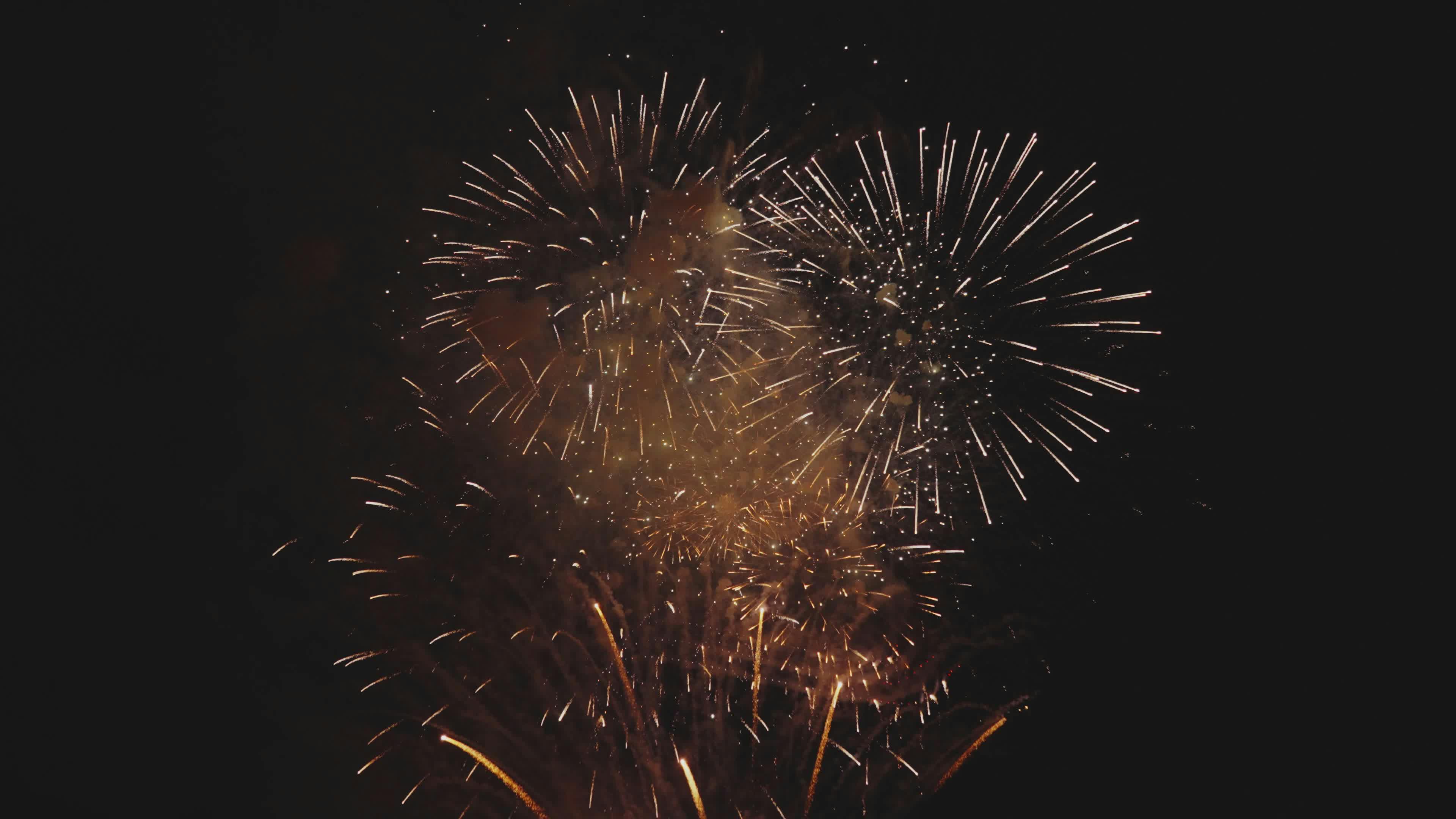 Spectacular Nighttime Fireworks Display Exploding Free Stock Video ...