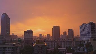 城市风景早上天空视频素材视频素材