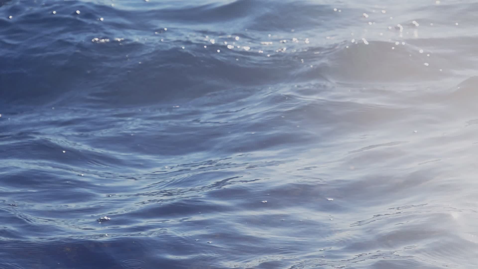 Tranquil Blue Ocean Waves Under Sunlight Free Stock Video Footage ...