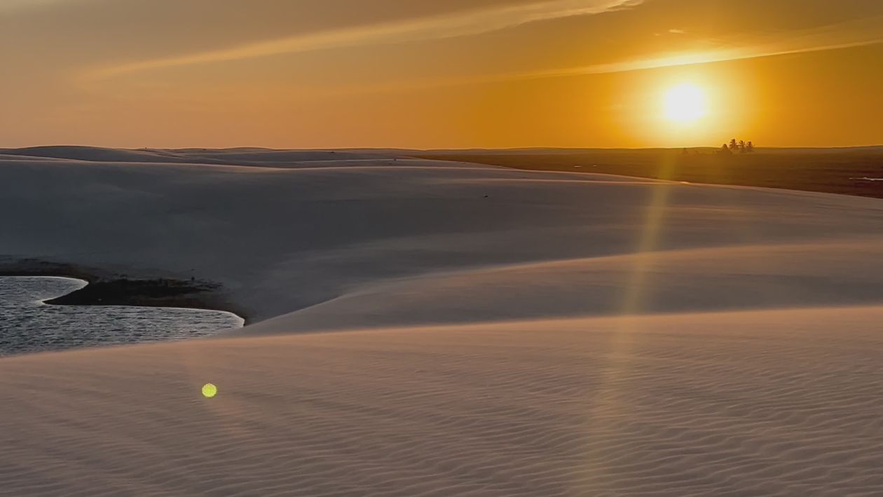 Golden Sunset over Serene Desert Dunes Free Stock Video Footage ...