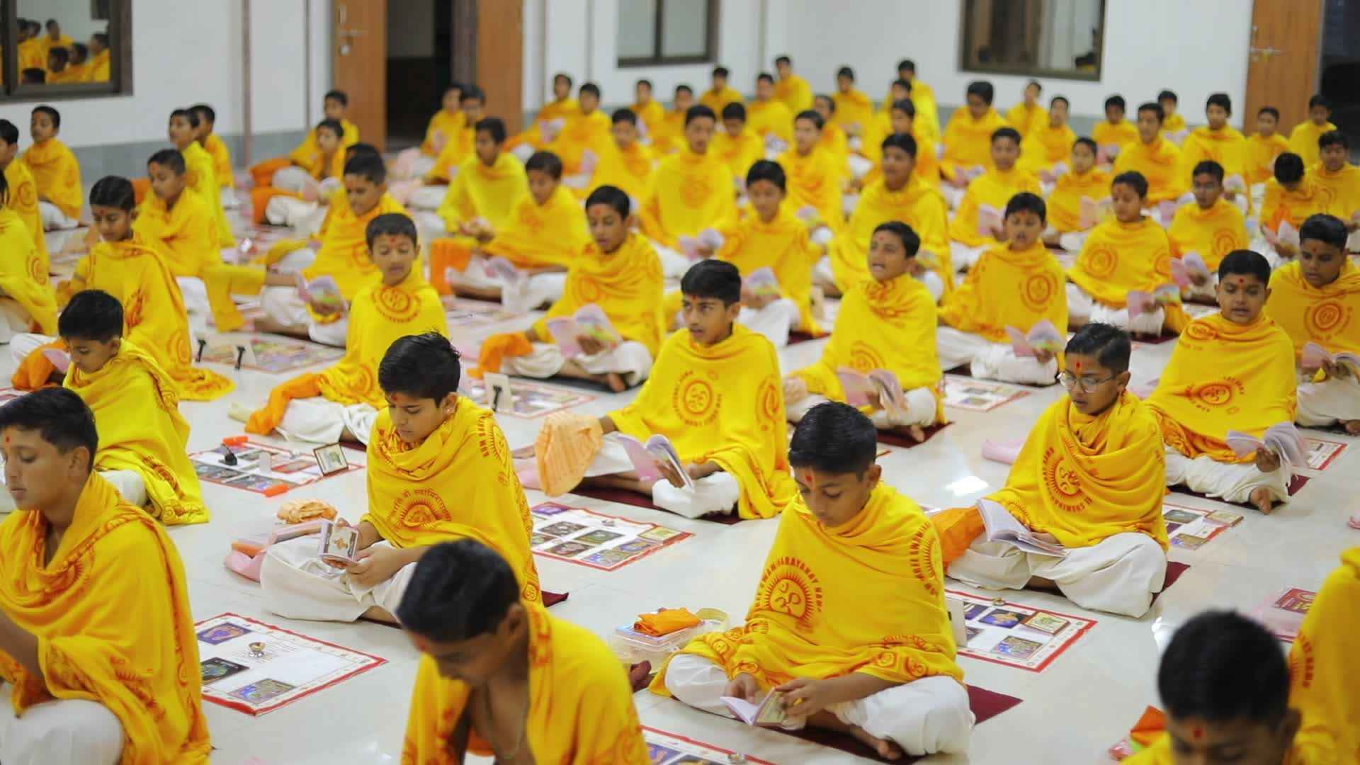 Group of Children Performing Morning Rituals Free Stock Video Footage ...