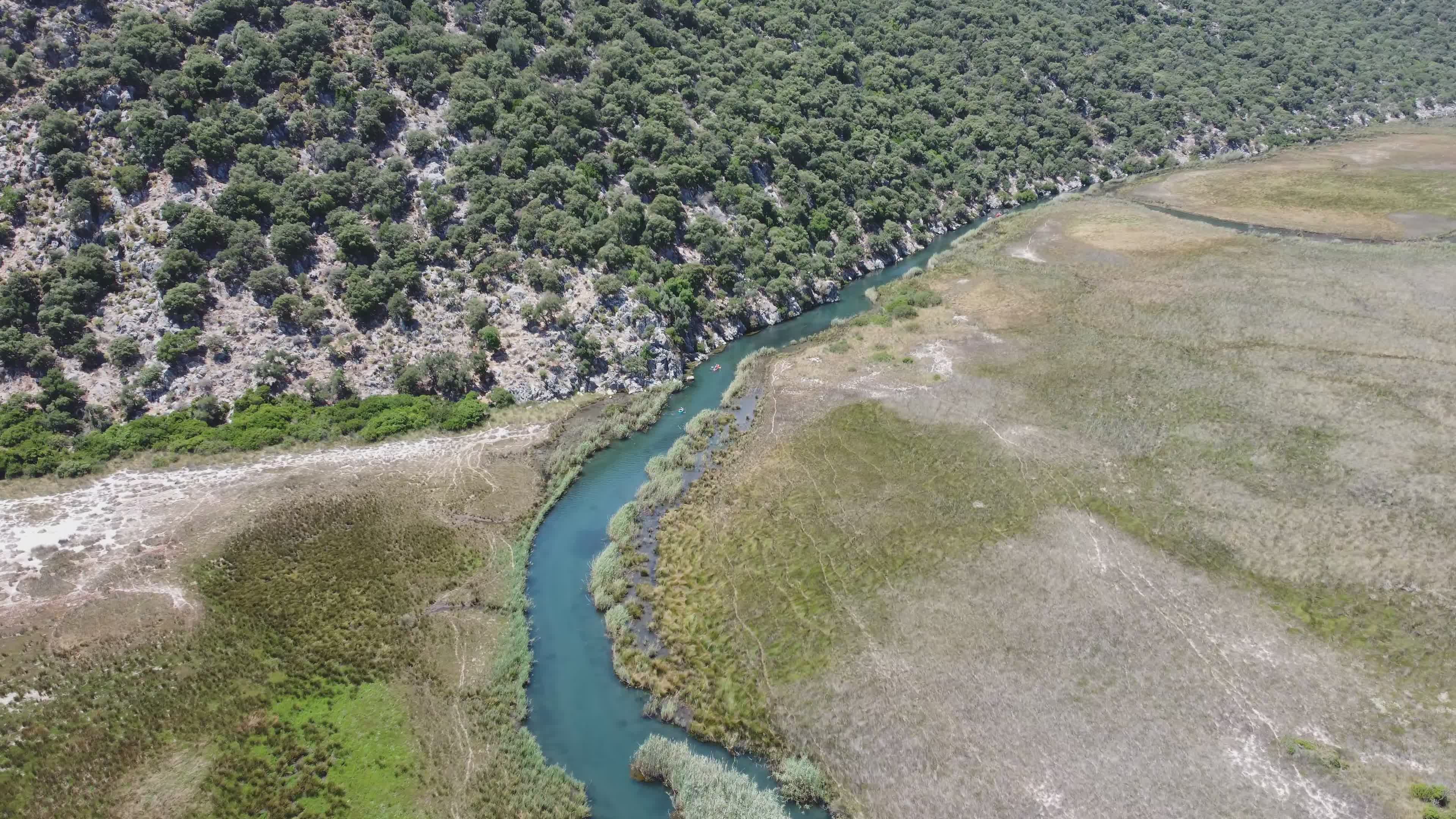 Stunning Aerial View of Demre Riverbend Free Stock Video Footage ...