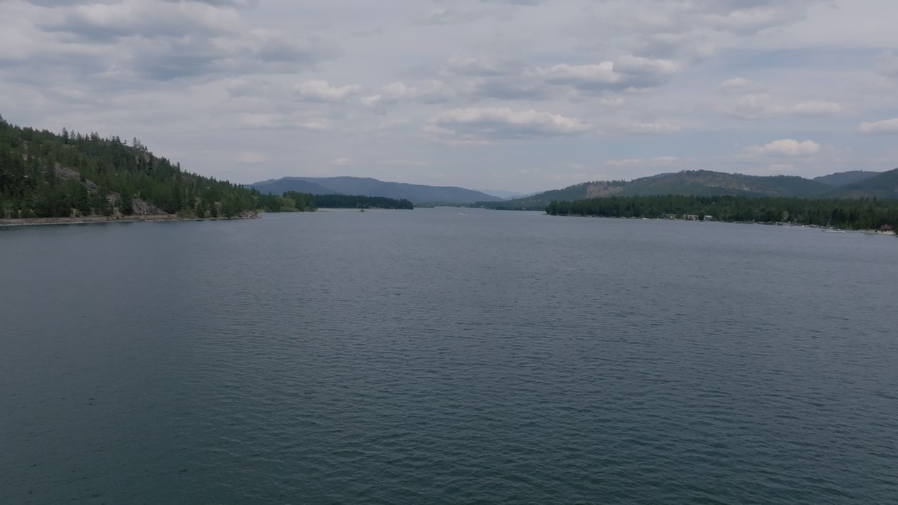 Serene Aerial View of Mountain Lake Free Stock Video Footage, Royalty ...