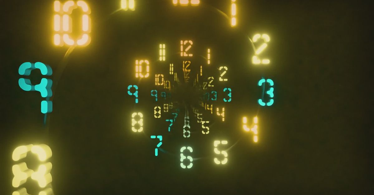 Colorful Abstract Clock Animation Loop Free Stock Video Footage ...