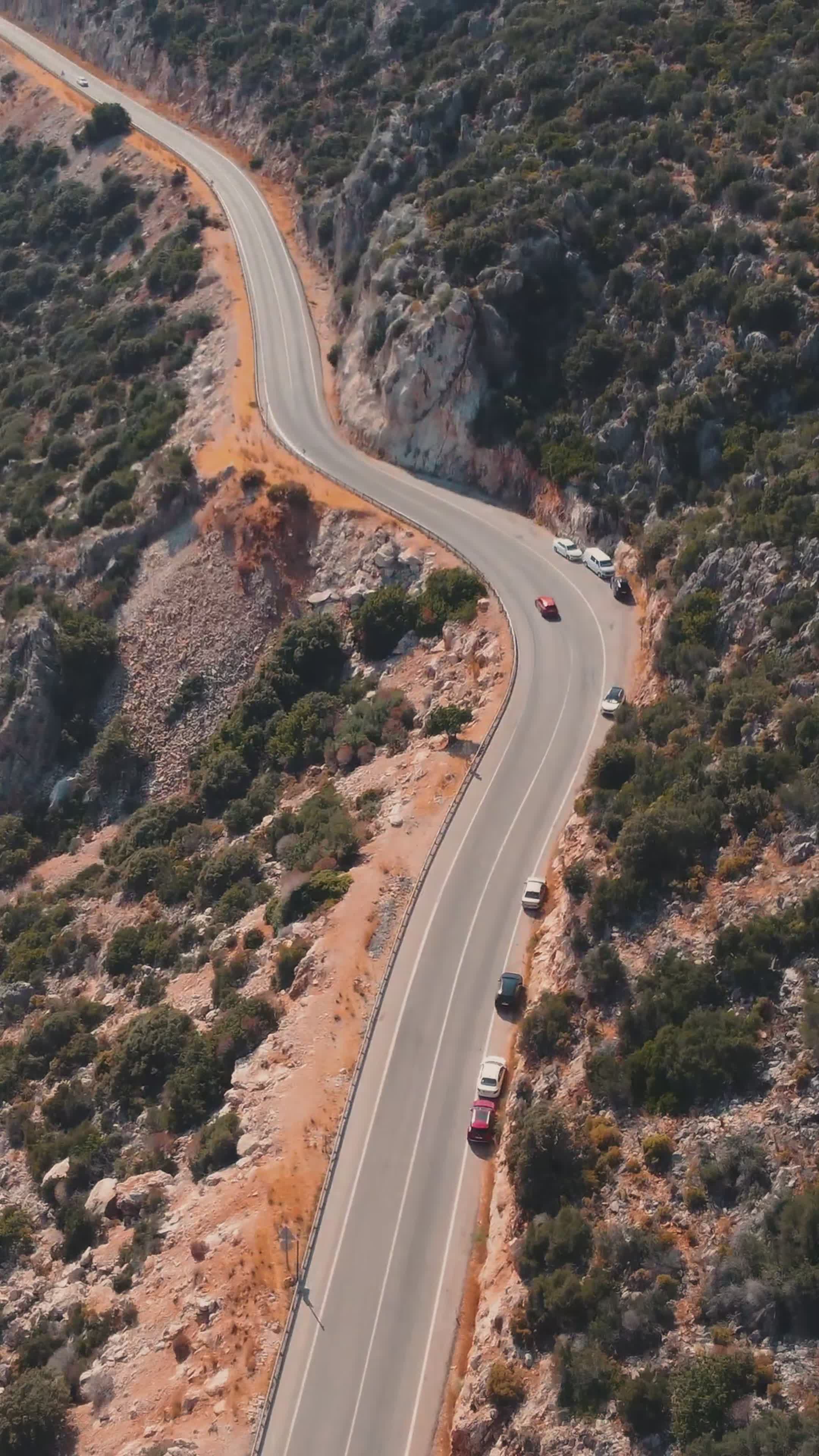 Scenic Winding Road through Mountain Landscape Free Stock Video Footage ...