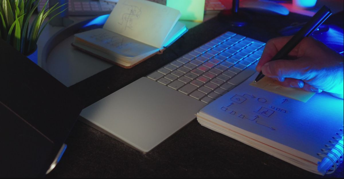 Notepad Video Creative Workspace with Sketching and Note-Taking Free Stock Video ...