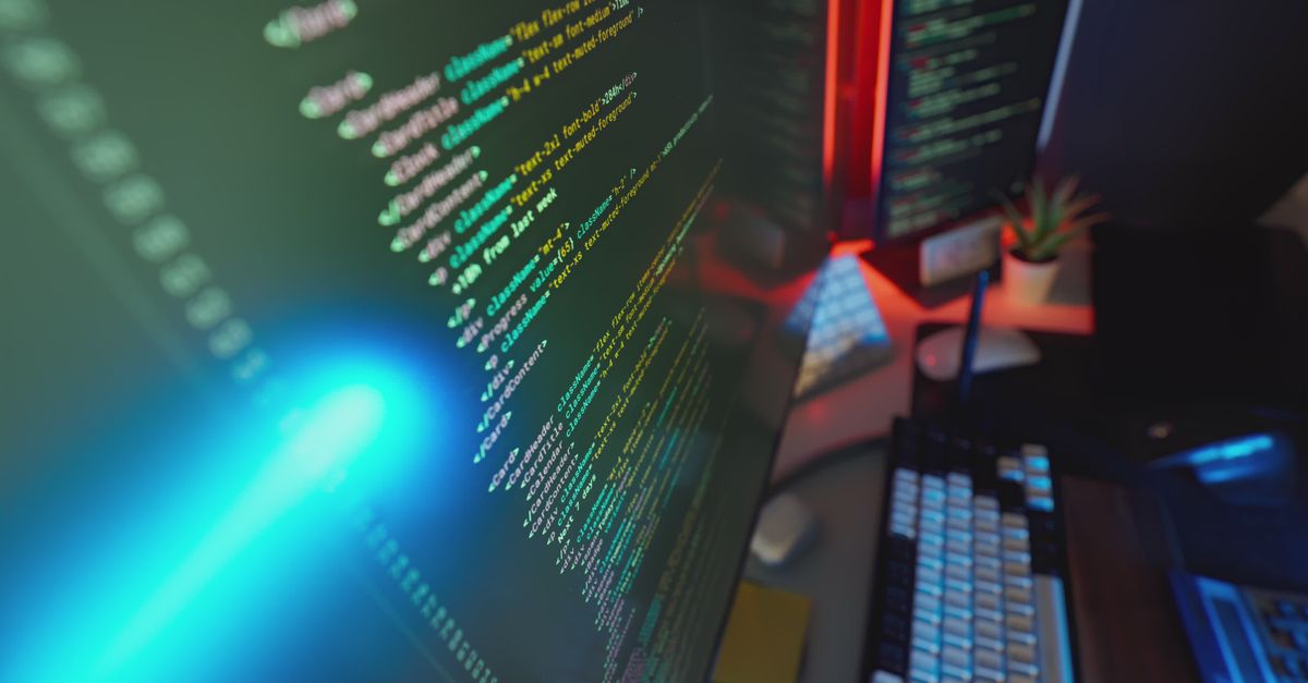 Dynamic Coding Environment with Glowing Code Free Stock Video Footage ...
