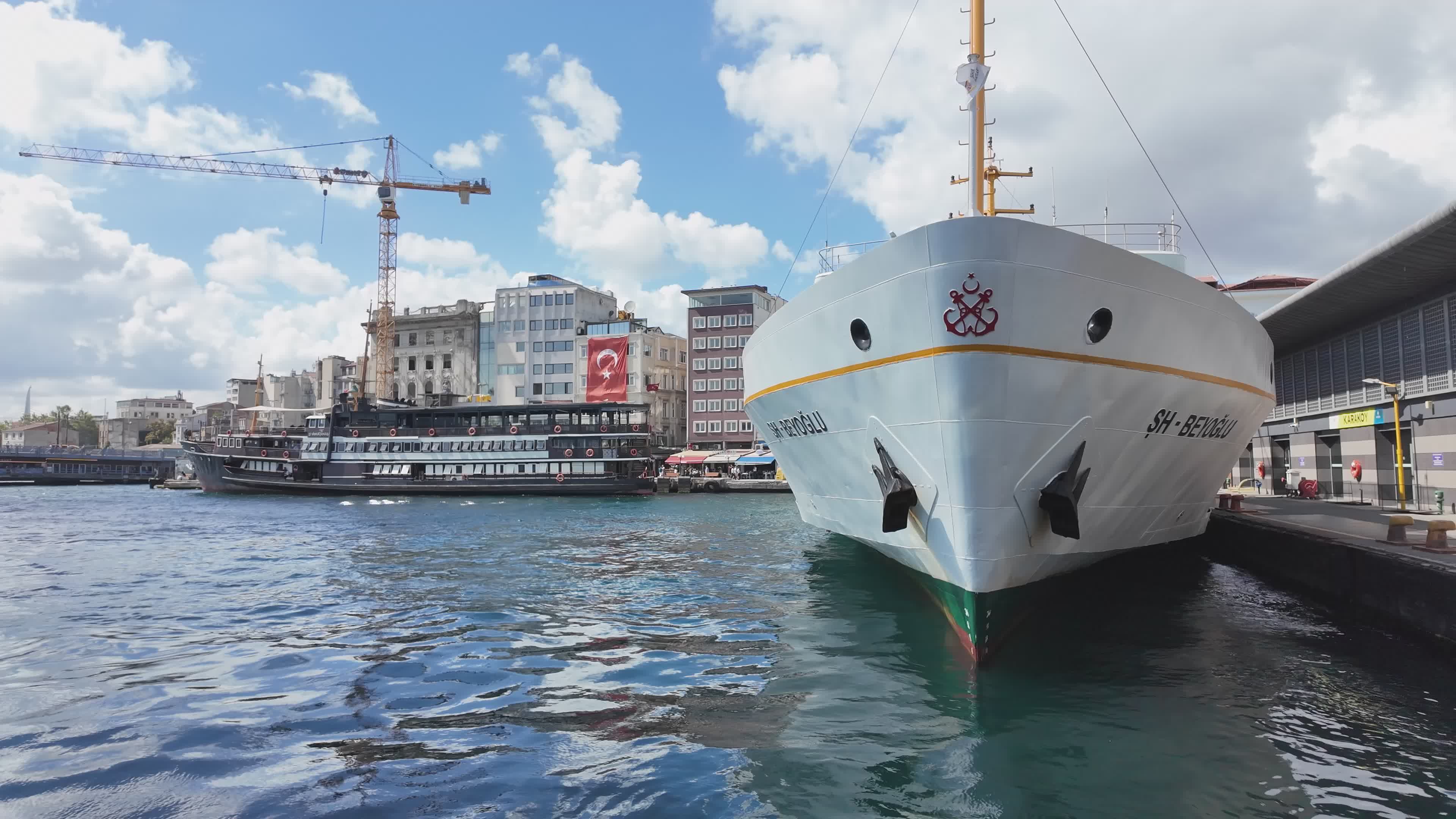 Scenic View of Karaköy Pier in Istanbul Free Stock Video Footage ...