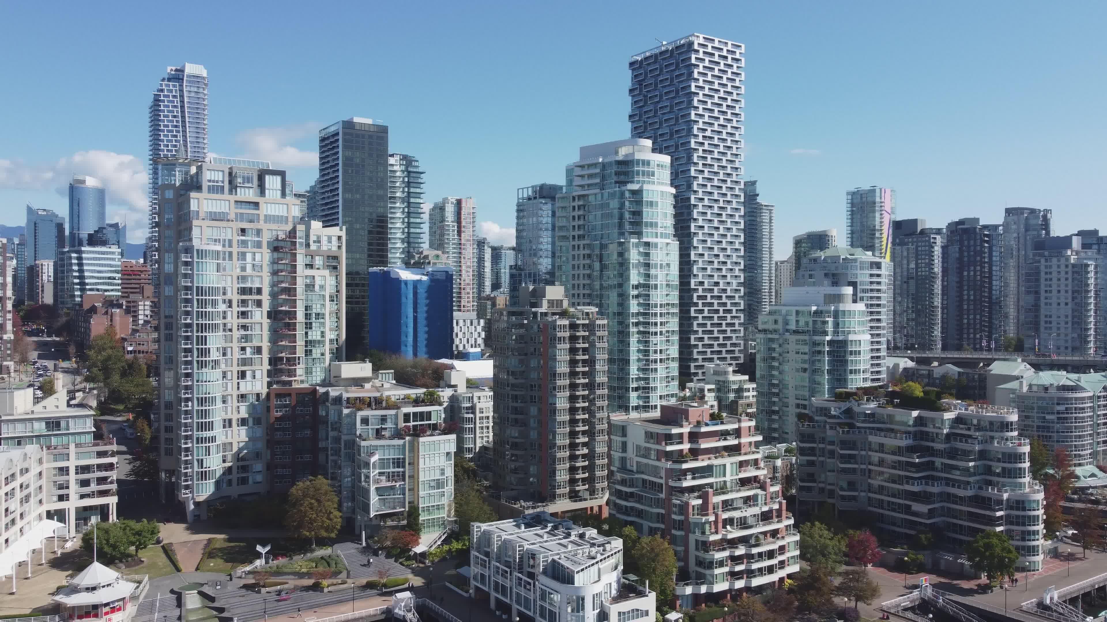 Aerial View of Modern Cityscape with Skyscrapers Free Stock Video ...