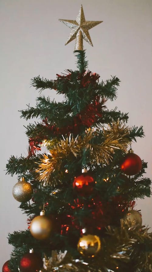 Christmas Ornaments Decors On A Christmas Tree