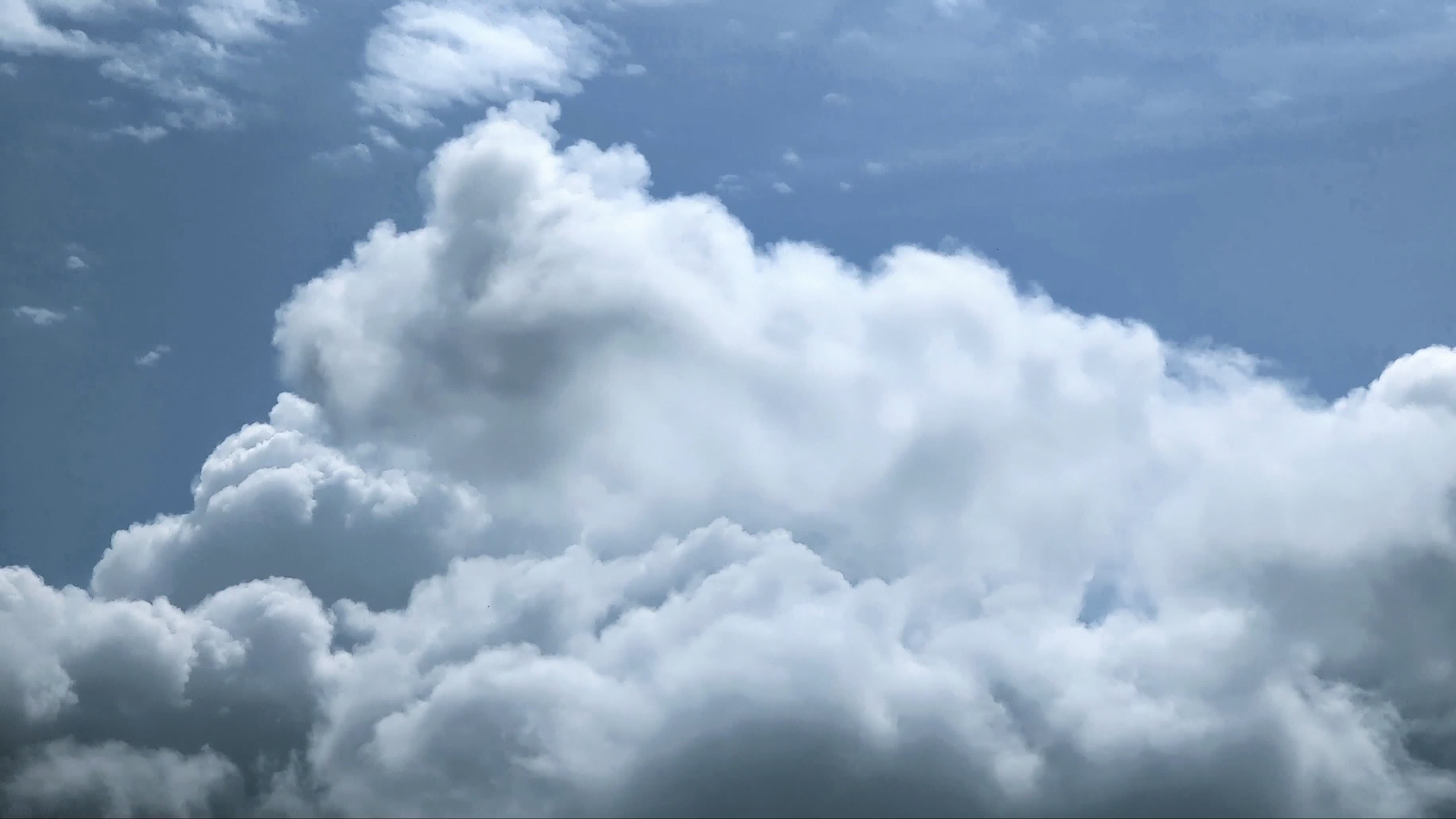 Serene Timelapse of Fluffy Clouds in Blue Sky Free Stock Video Footage ...