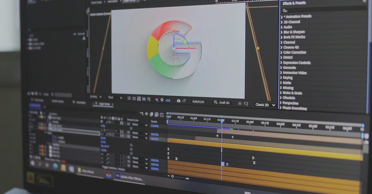 Animation Editing Software Tutorial Animating Company Logo in Editing Software Free Stock Video Footage ...
