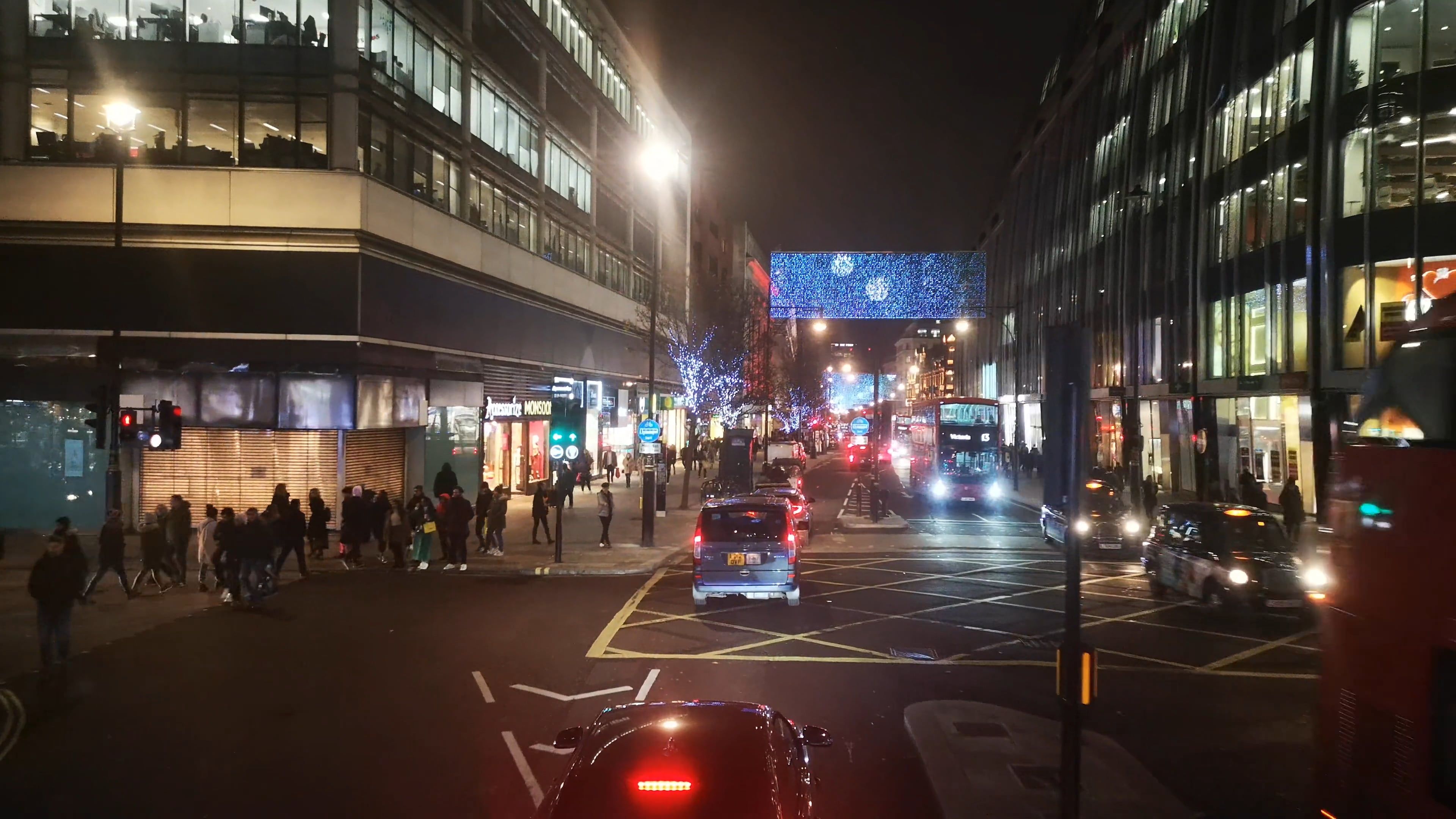 Footage Of The Vehicle Crossing The City At Night Free Stock Video ...
