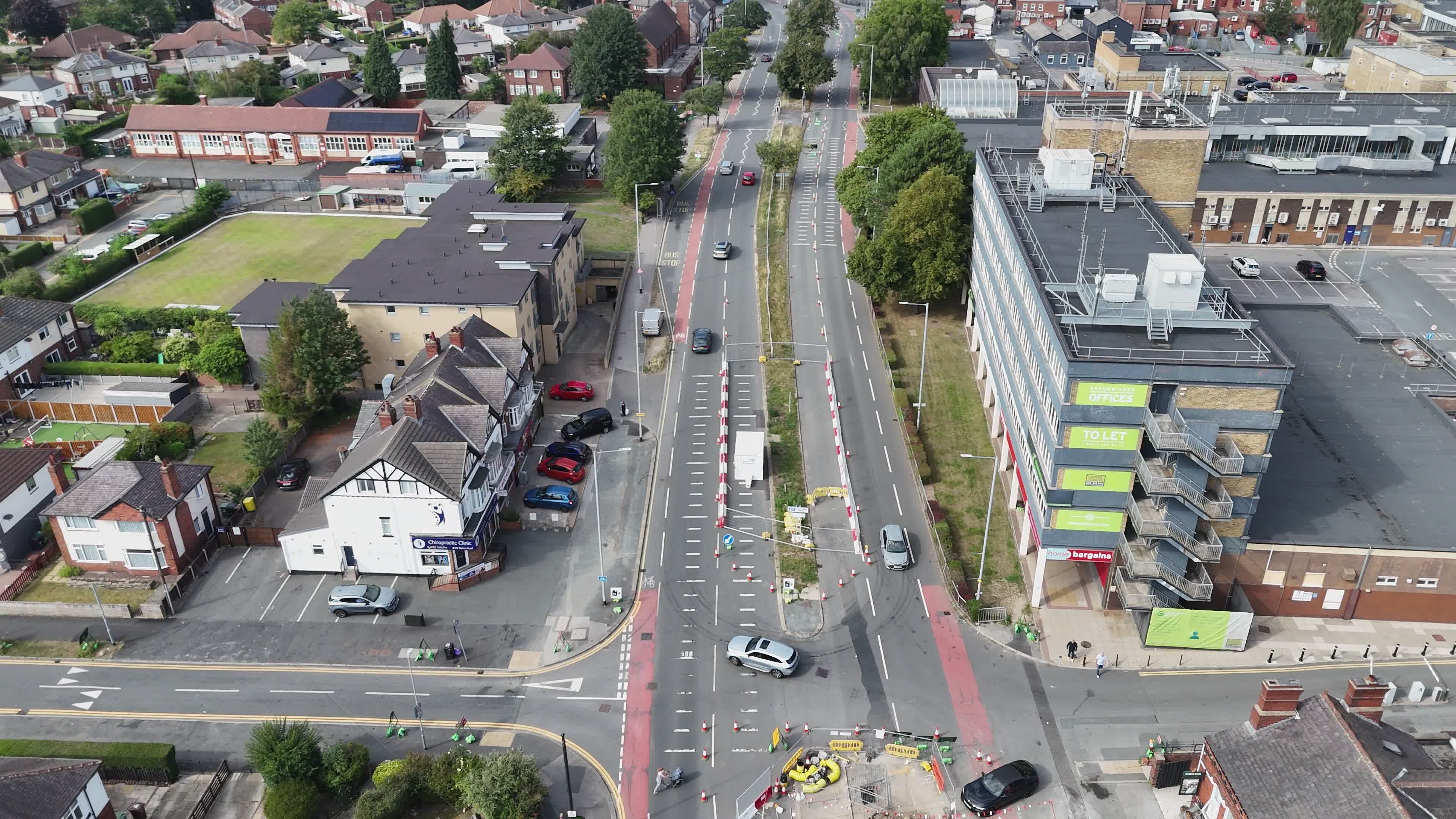 Aerial View of Urban Street with Traffic Free Stock Video Footage ...