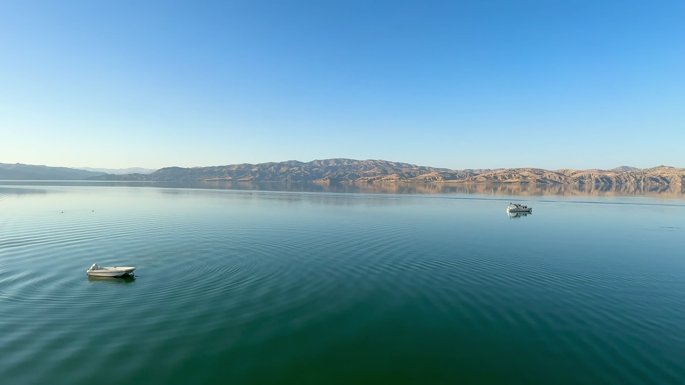 Aerial View of Tranquil Mountain Lake Free Stock Video Footage, Royalty ...