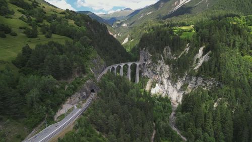 Drone Footage of a River Flowing over Rocks in a Forest Free Stock ...